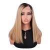 Black Friday Sale 13x4 Transparent Lace Front Human Hair Wig Ombre Blonde Color Bob Wig YC03