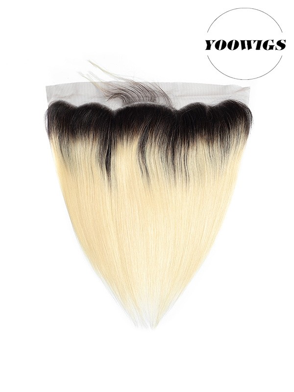 Yoowigs Royal Film Lace Brazilian Straight Ombre Blonde Frontal