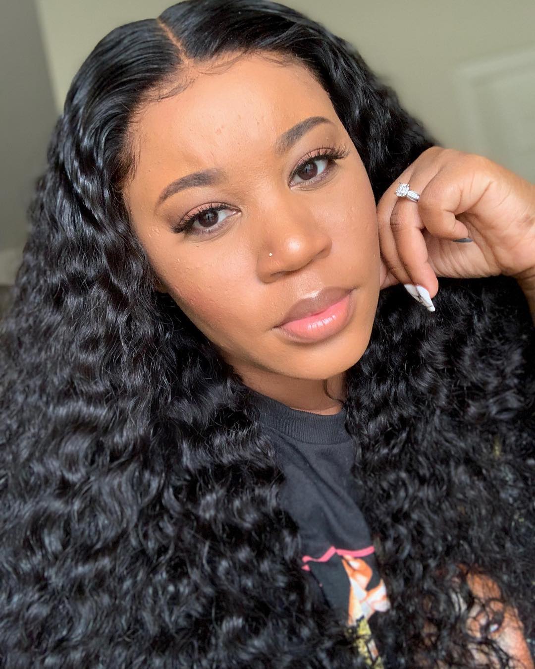Pre-Plucked Curly Lace Frontal Wig 